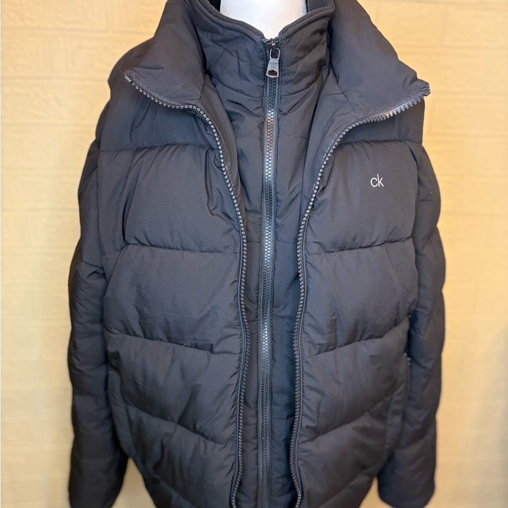 Calvin Klein Charcoal Puffer Coat